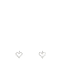 Tiffany & Co Hearts Diamond Platinum Stud Earrings