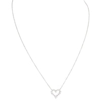 Tiffany & Co Hearts Platinum Diamond Pendant Necklace Mini