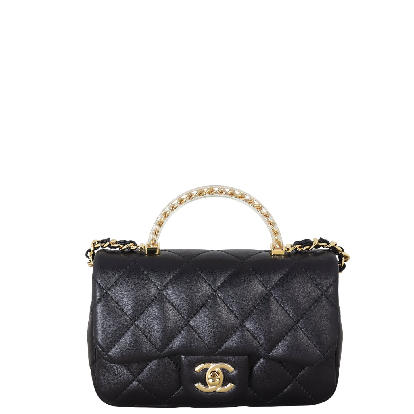 Chanel Chain Top Handle Flap Mini Bag