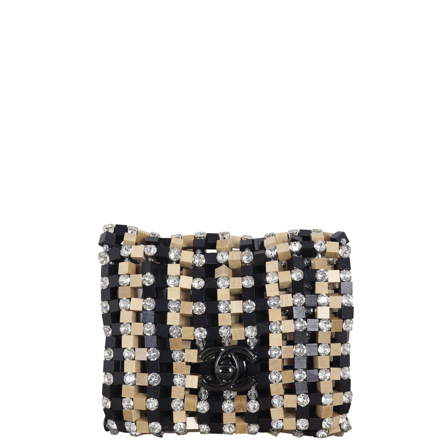 Chanel Metiers d'Art Crystal Wood Clutch on Chain