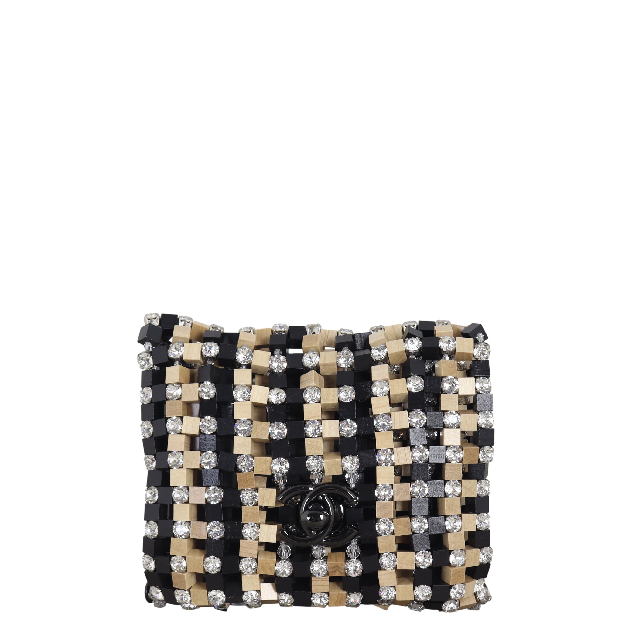 Chanel Metiers d'Art Crystal Wood Clutch on Chain