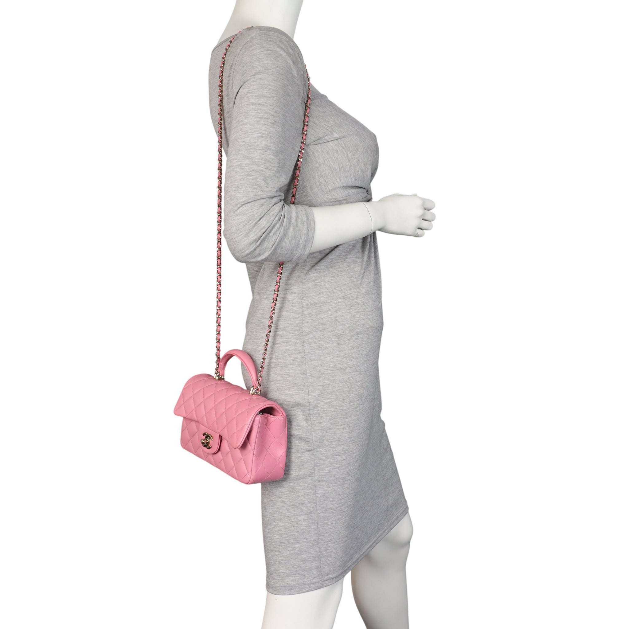 Chanel Classic Flap Mini Rectangular Top Handle Lambskin