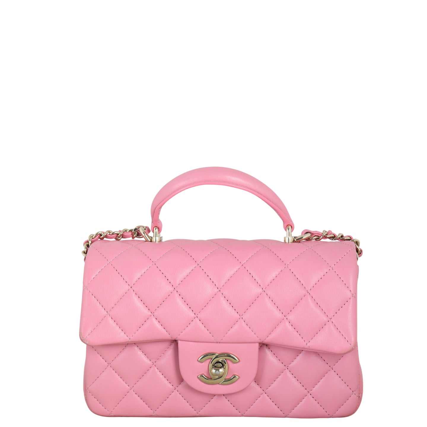 Chanel Classic Flap Mini Rectangular Top Handle Lambskin