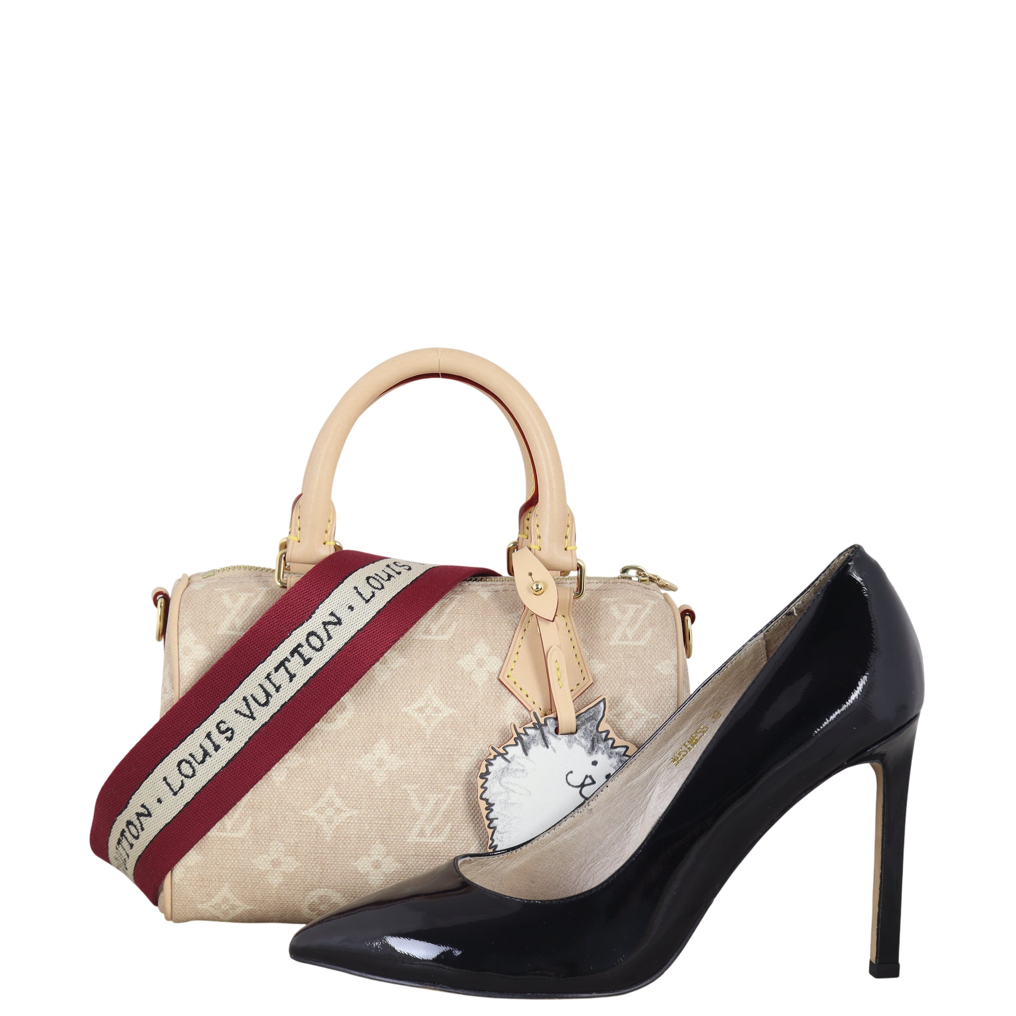 Louis Vuitton x Grace Coddington Speedy 20 Bandouliere Meowgram