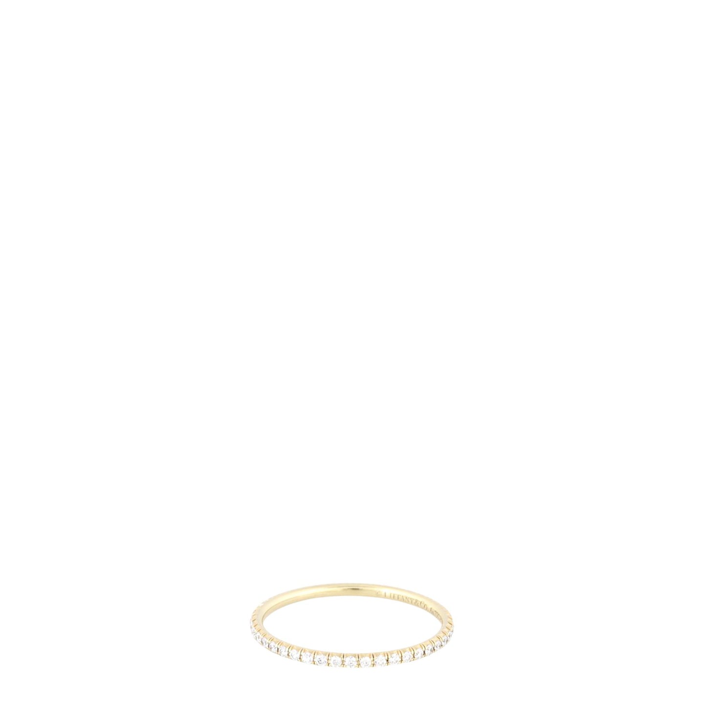 Tiffany & Co Metro Full Eternity Diamond 18k Yellow Gold Ring