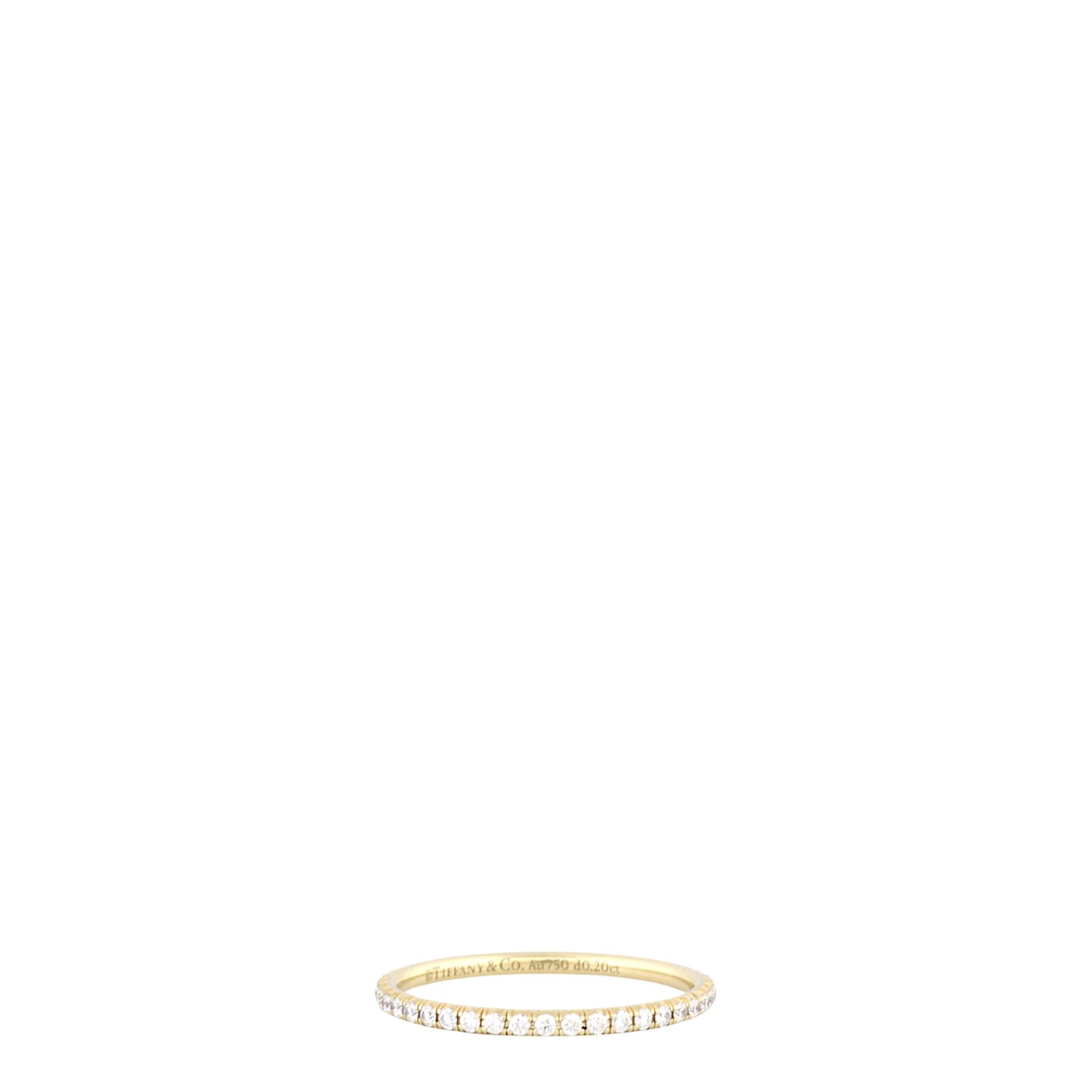 Tiffany & Co Metro Full Eternity Diamond 18k Yellow Gold Ring