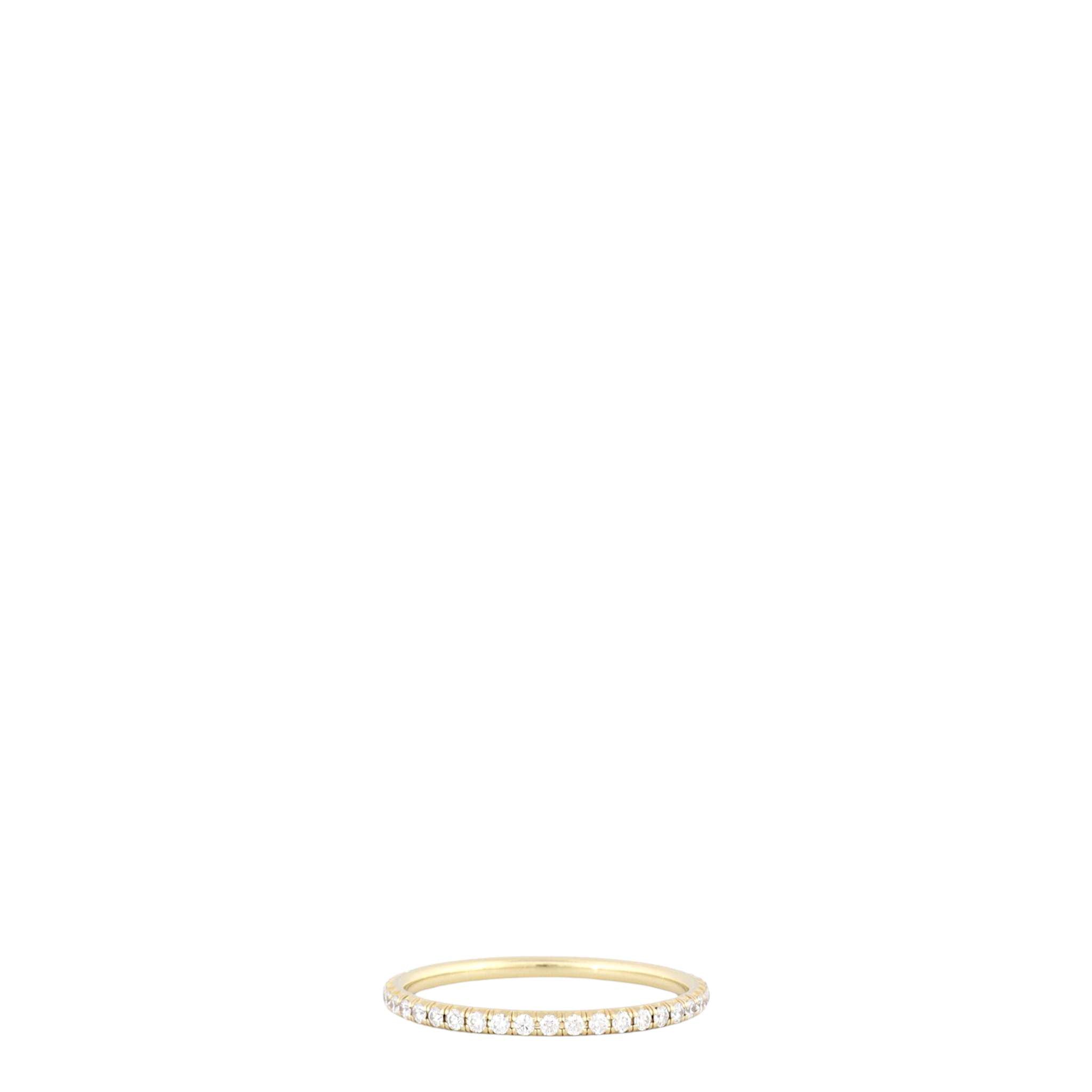 Tiffany & Co Metro Full Eternity Diamond 18k Yellow Gold Ring
