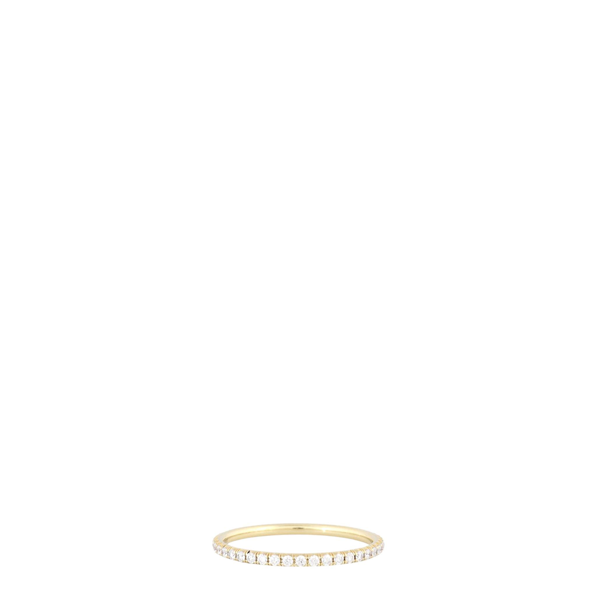 Tiffany & Co Metro Full Eternity Diamond 18k Yellow Gold Ring
