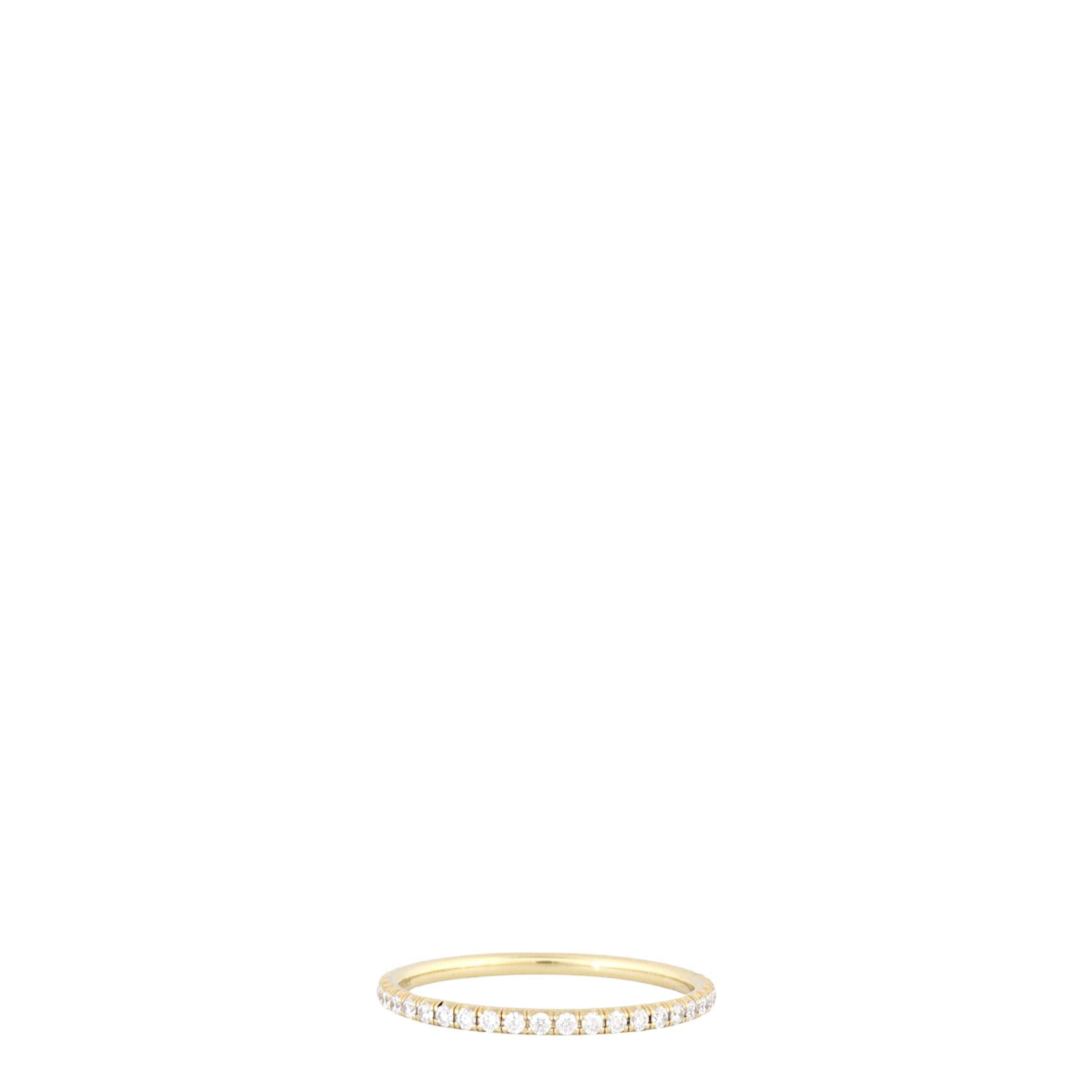 Tiffany & Co Metro Full Eternity Diamond 18k Yellow Gold Ring