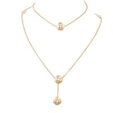 Chanel Les Infinis de Camelia Diamond 18k Rose Gold Transformable Long Necklace