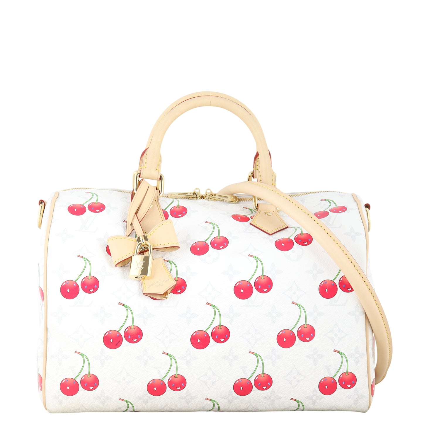 Louis Vuitton x Takashi Murakami Speedy 30 Soft Bandouliere Monogram Cerises