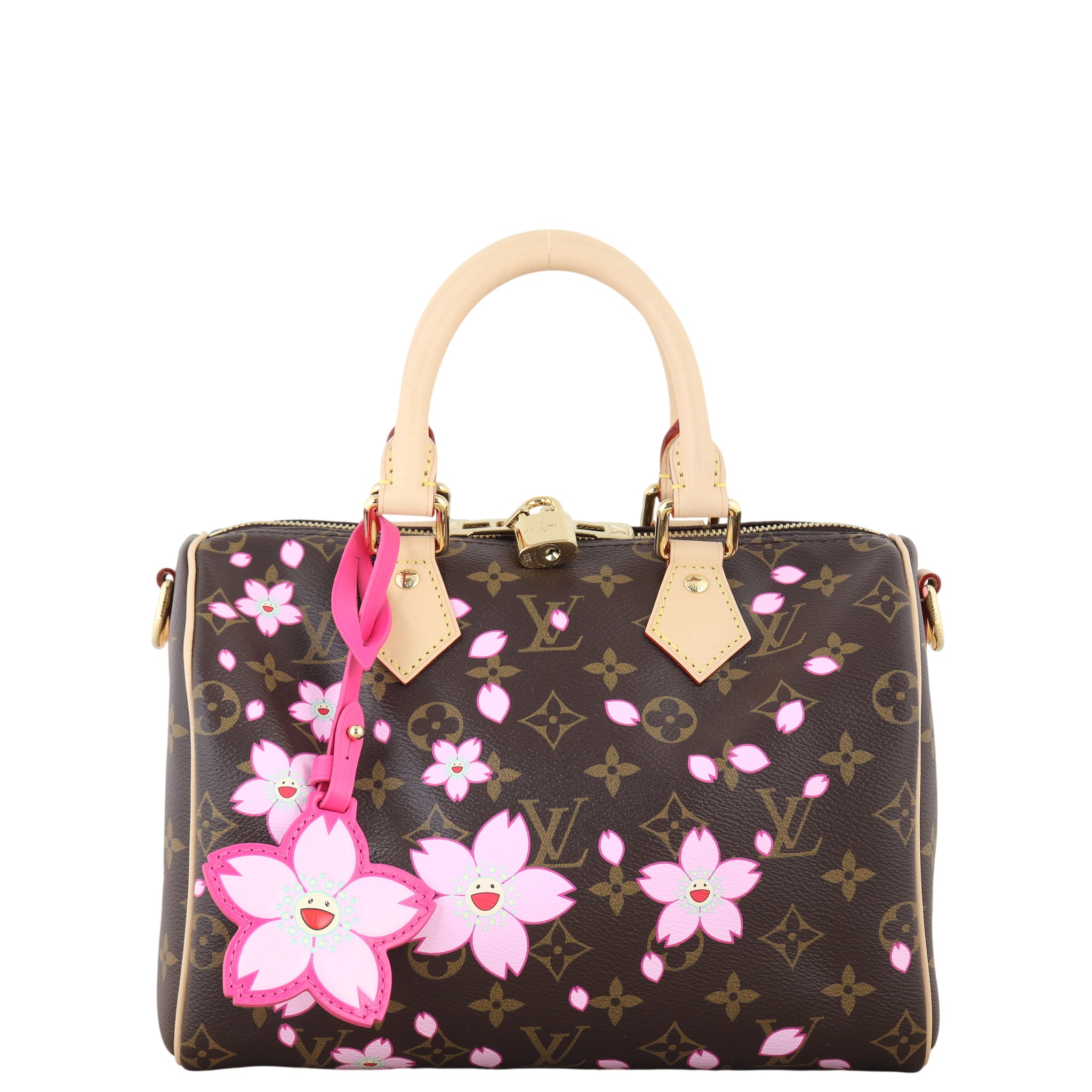 Louis Vuitton x Takashi Murakami Speedy 25 Bandouliere Monogram Cherry Blossom