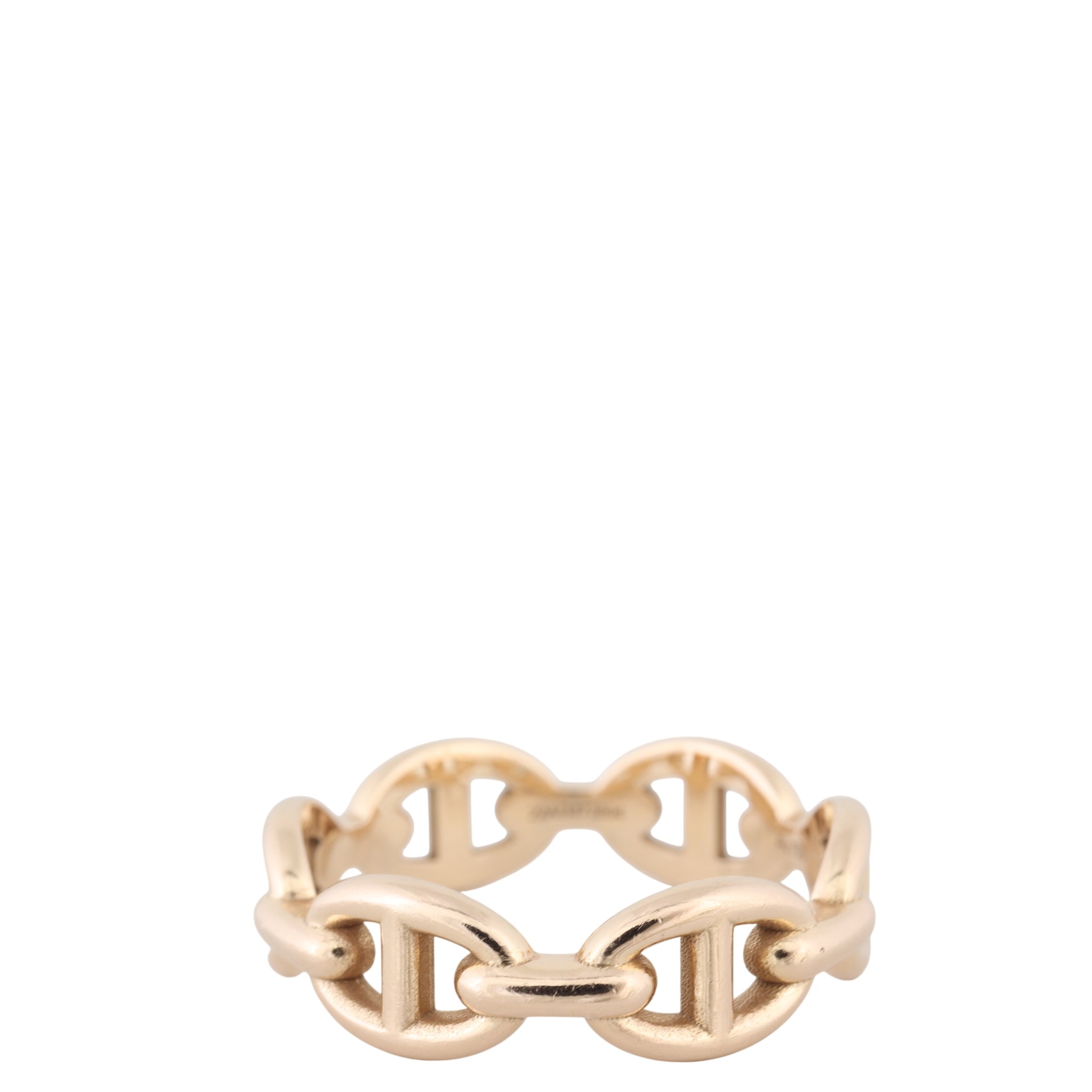 Hermes Chaine d'Ancre Enchainee 18k Rose Gold Ring