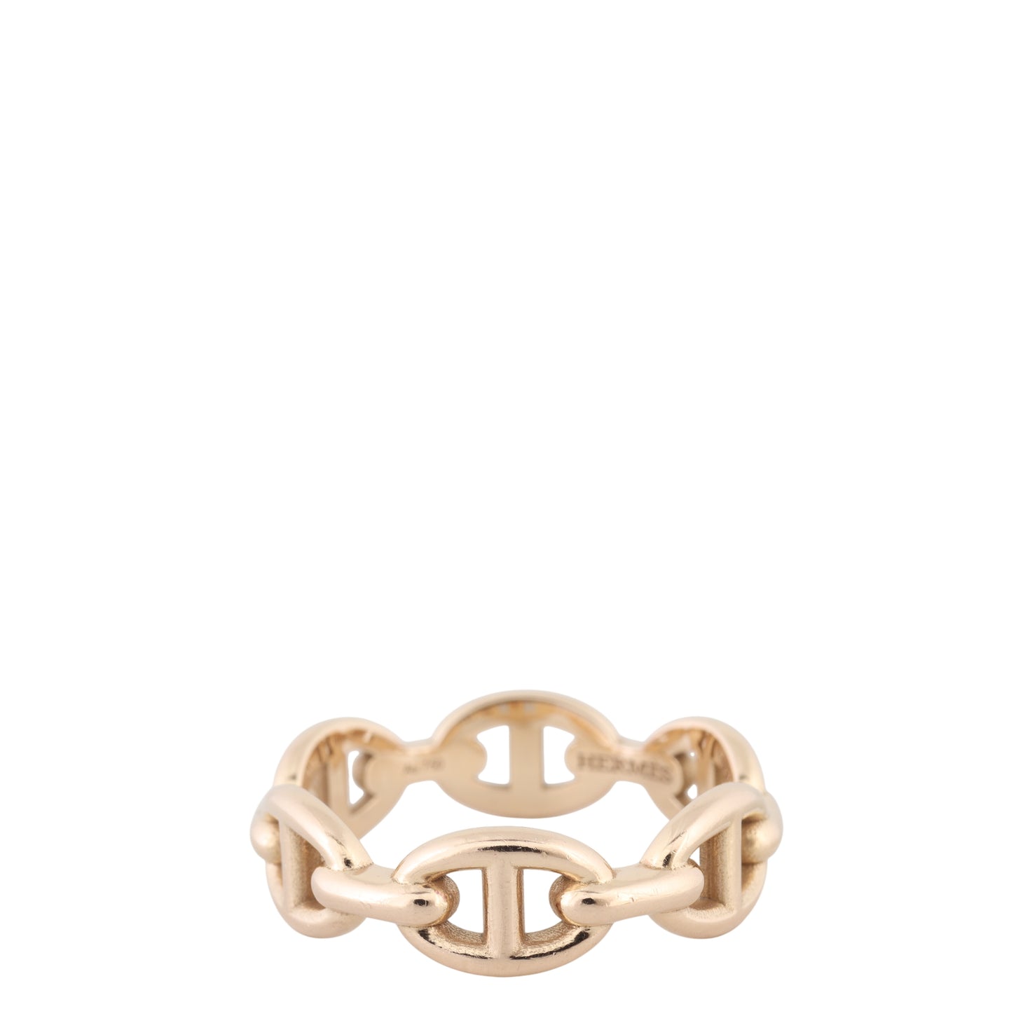Hermes Chaine d'Ancre Enchainee 18k Rose Gold Ring