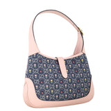 Gucci Jackie 1961 GG Denim Floral Small Hobo