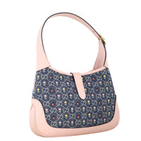 Gucci Jackie 1961 GG Denim Floral Small Hobo