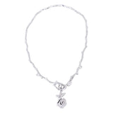 Dior Rose Bagatelle Diamond 18k White Gold Necklace