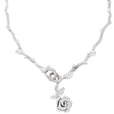 Dior Rose Bagatelle Diamond 18k White Gold Necklace