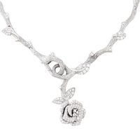 Dior Rose Bagatelle Diamond 18k White Gold Necklace