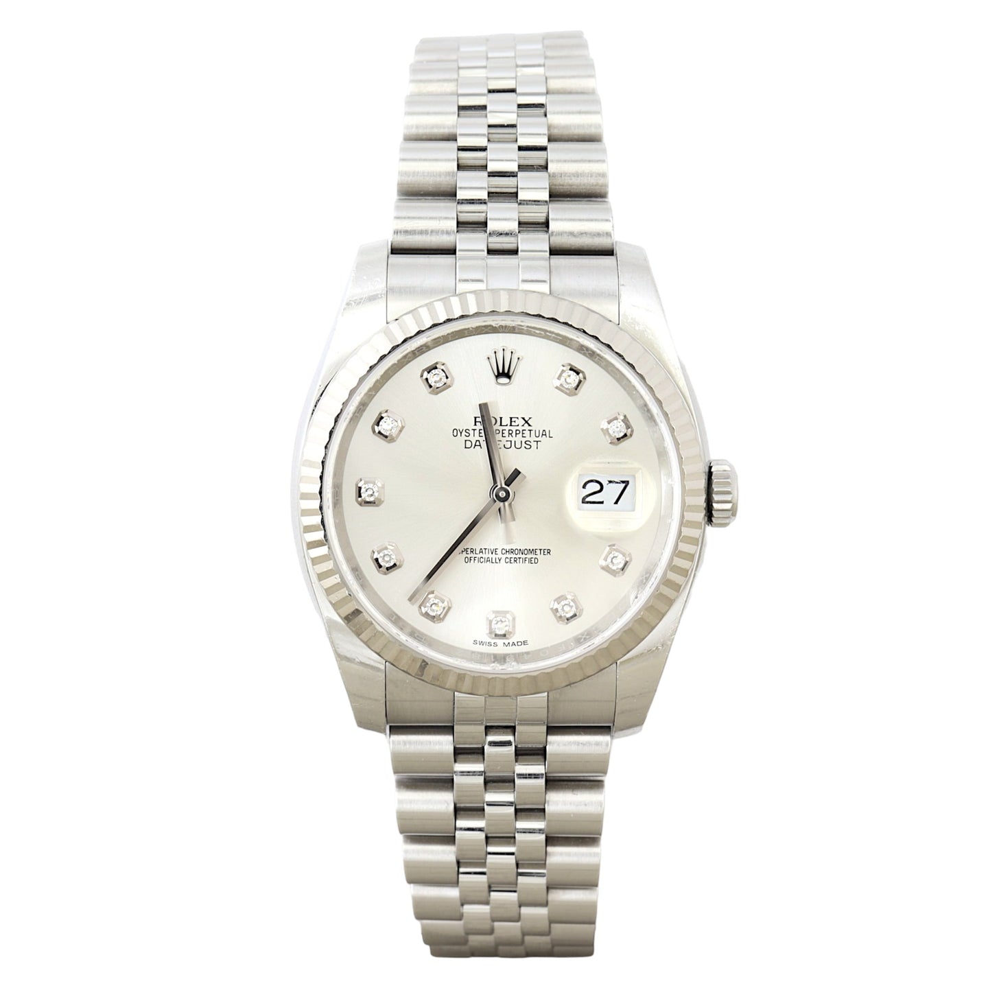 Rolex Oyster Perpetual Datejust 36mm Diamond Watch