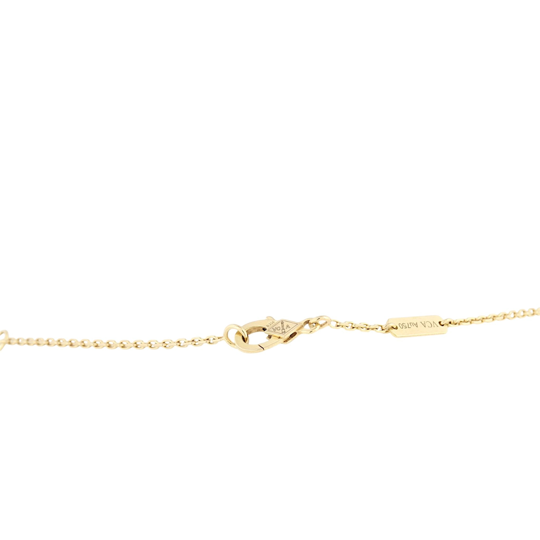 Van Cleef & Arpels Vintage Alhambra Onyx 18k Yellow Gold Pendant Necklace