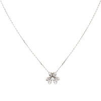 Van Cleef & Arpels Frivole Diamond 18k White Gold Chain Necklace Mini