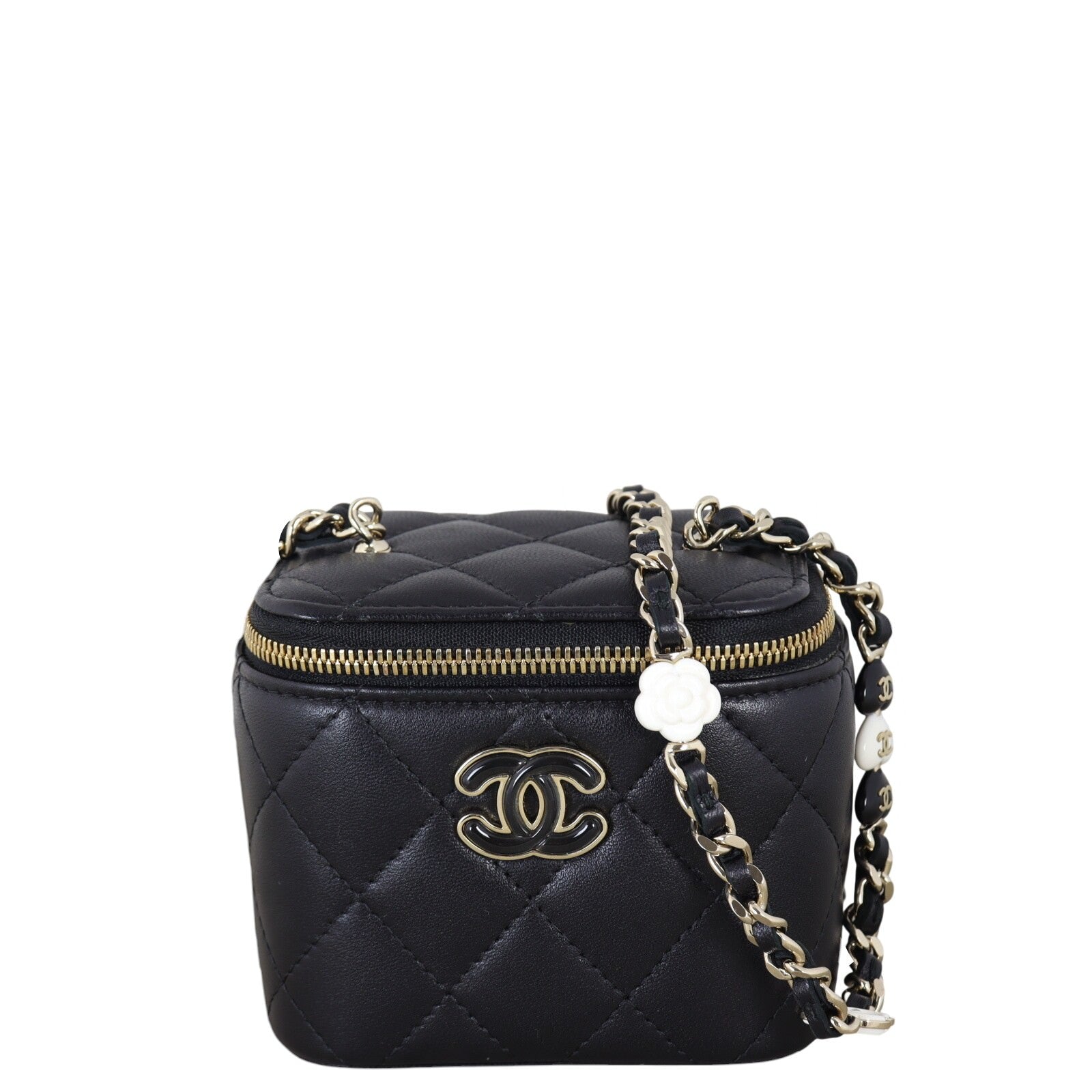 Chanel Enamel CC Vanity Case Chain Bag Mini