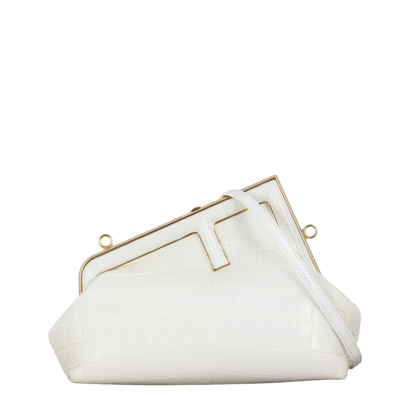 Fendi First Small Clutch with Strap Crocodile