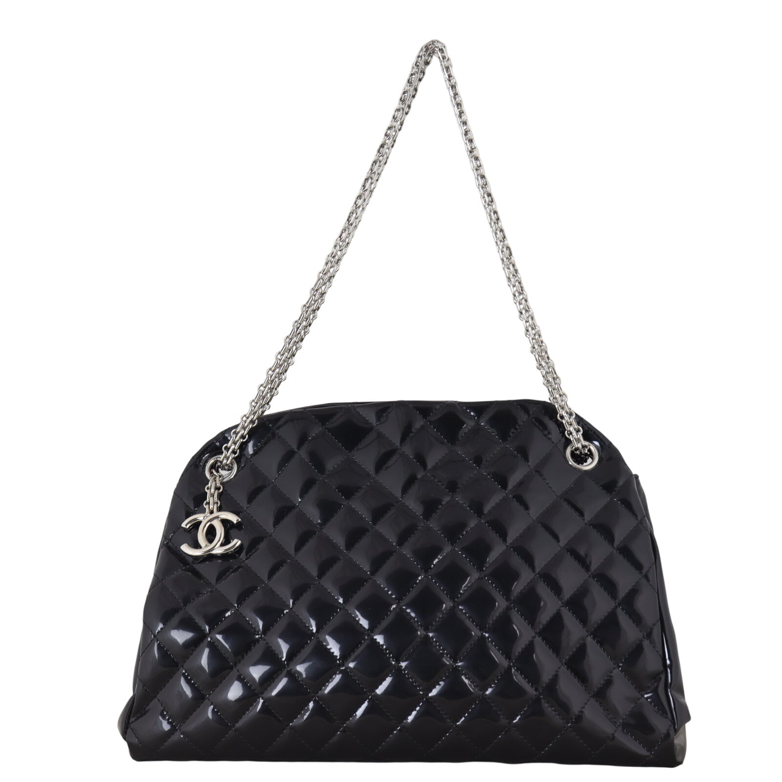 Chanel Just Mademoiselle Bowler Bag Patent