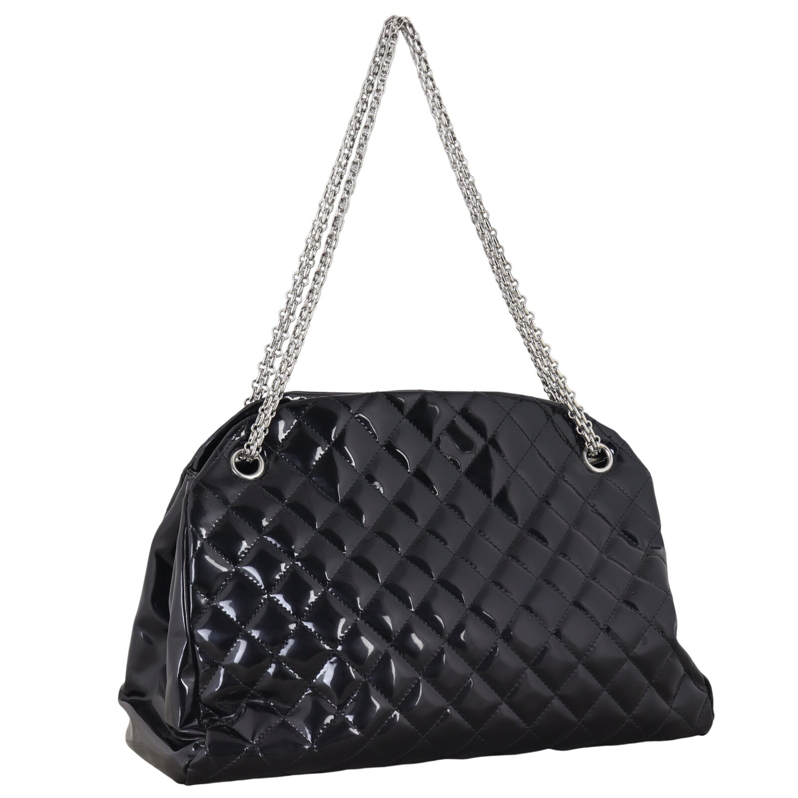 Chanel Just Mademoiselle Bowler Bag Patent