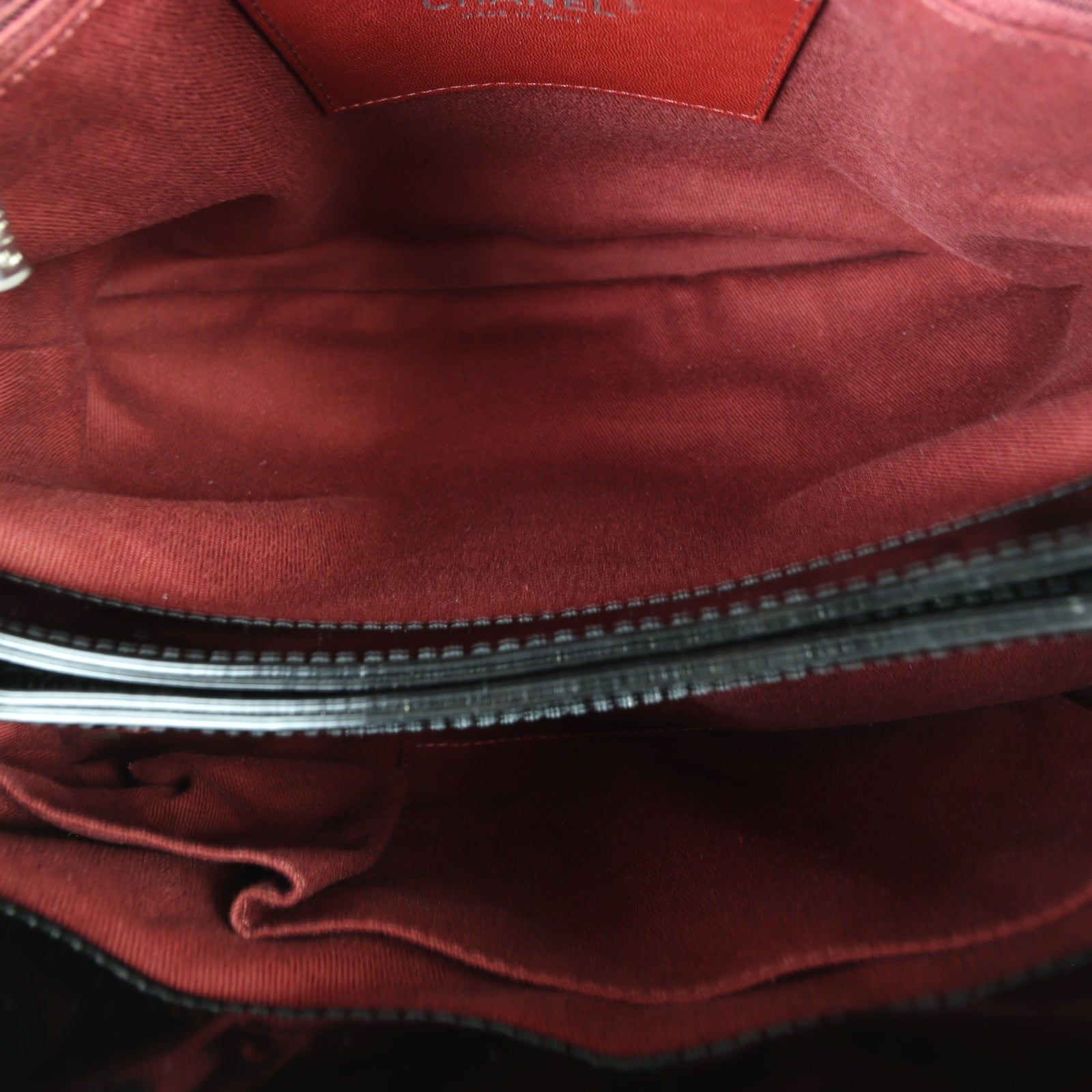 Chanel Just Mademoiselle Bowler Bag Patent