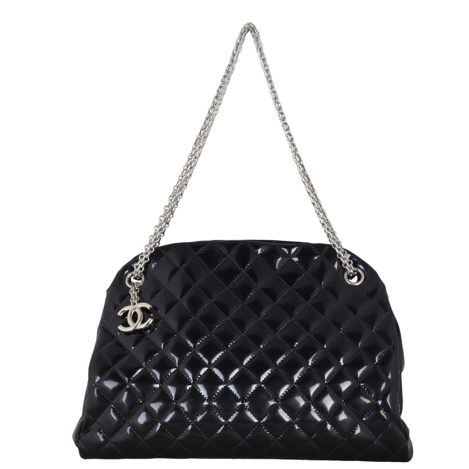 Chanel Just Mademoiselle Bowler Bag Patent