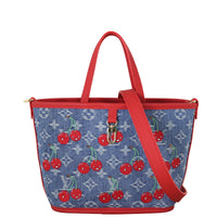 Louis Vuitton x Takashi Murakami Neverfull Inside Out BB Denim Monogram Cerises