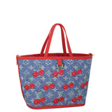 Louis Vuitton x Takashi Murakami Neverfull Inside Out BB Denim Monogram Cerises