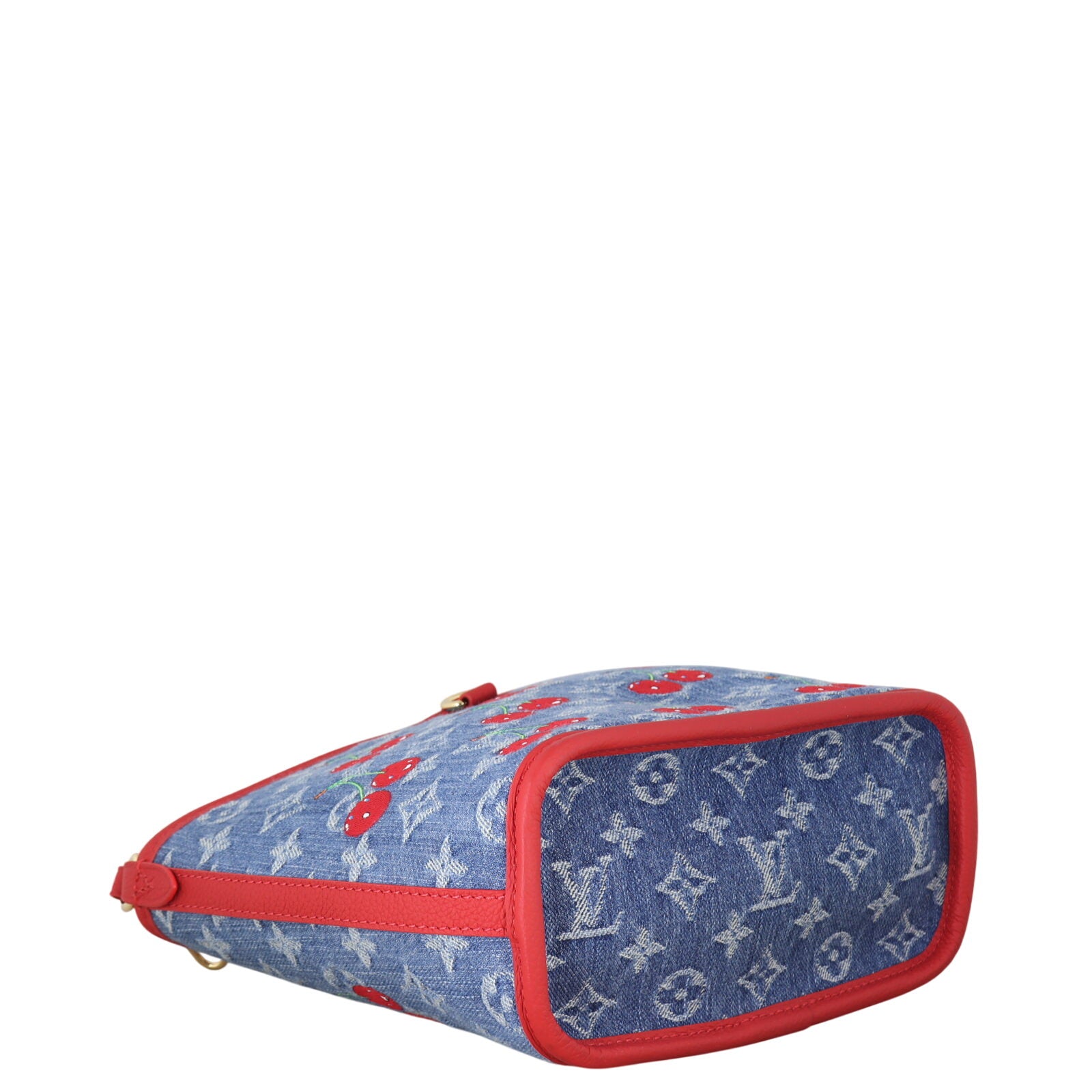 Louis Vuitton x Takashi Murakami Neverfull Inside Out BB Denim Monogram Cerises