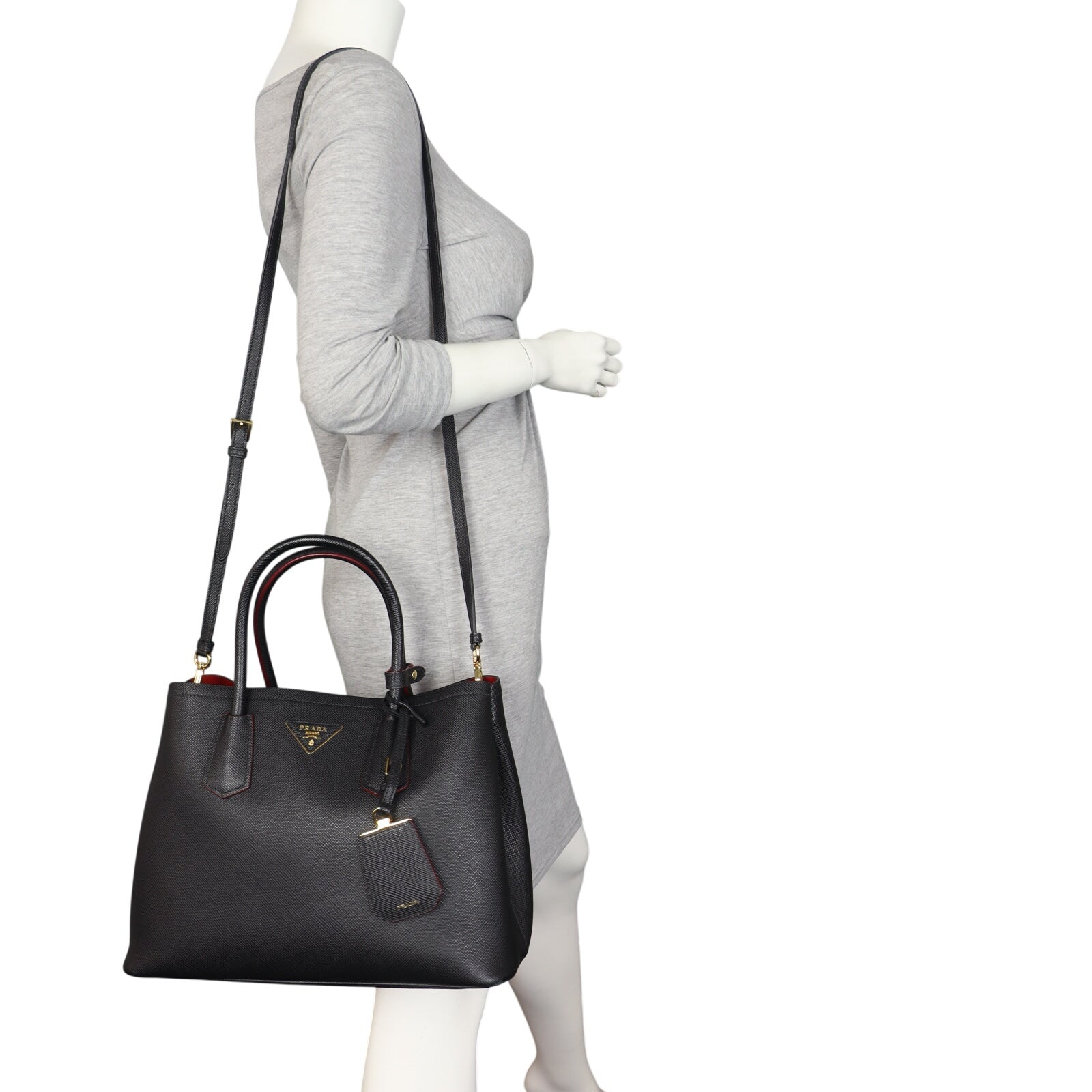 Prada Saffiano Cuir Double Bag Medium