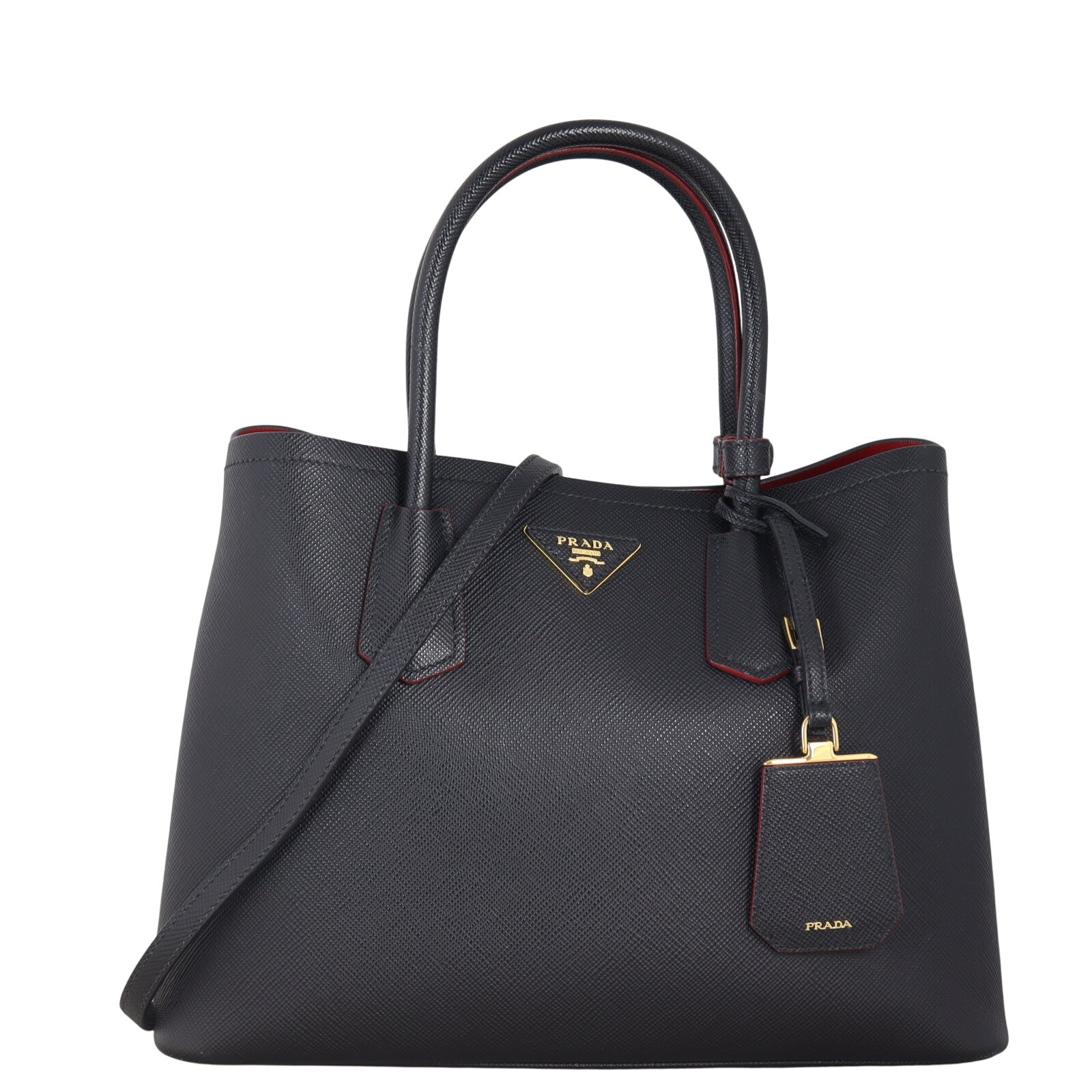 Prada Saffiano Cuir Double Bag Medium