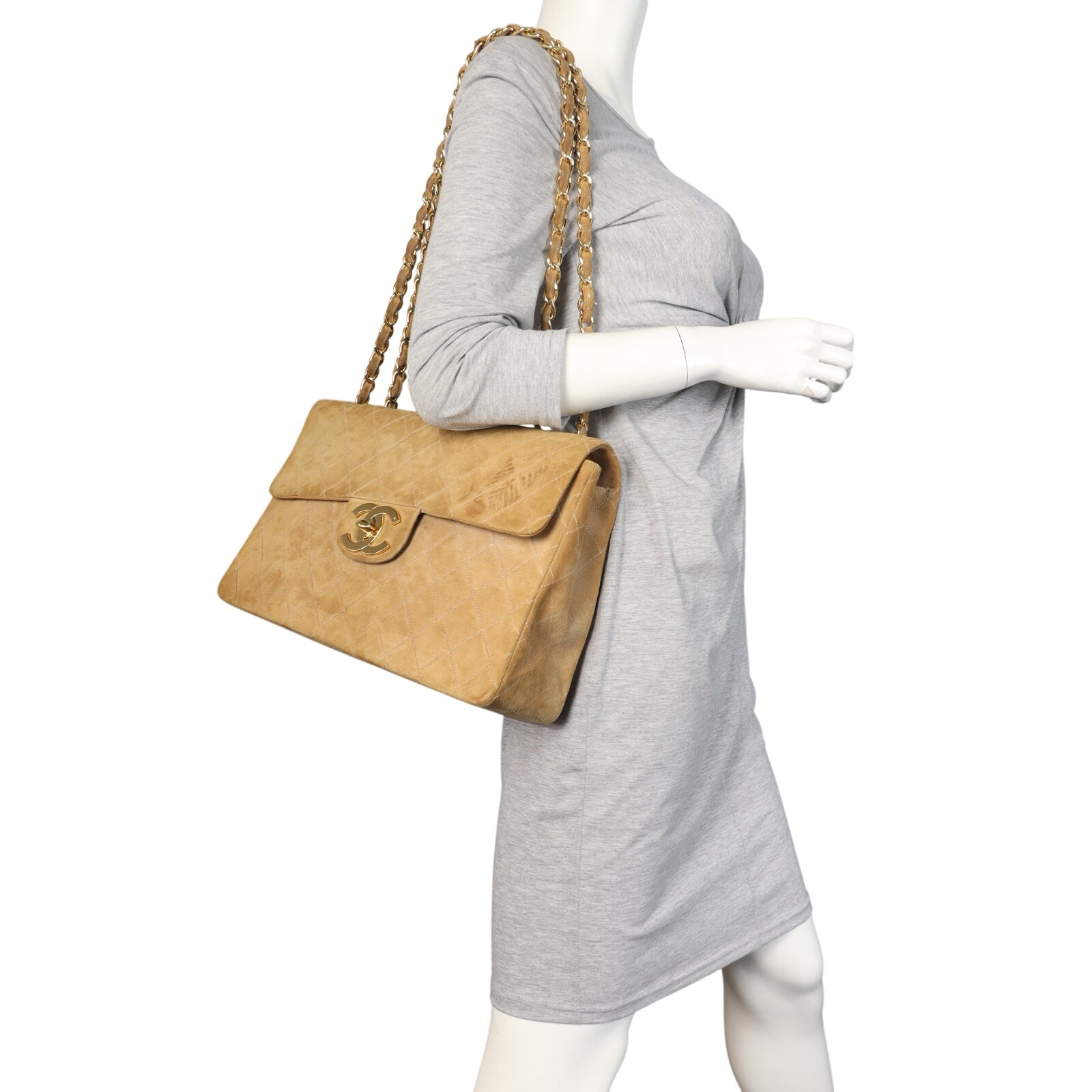 Chanel Maxi Jumbo XL Single Flap Suede