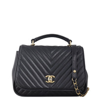 Chanel Chevron Top Handle Bag