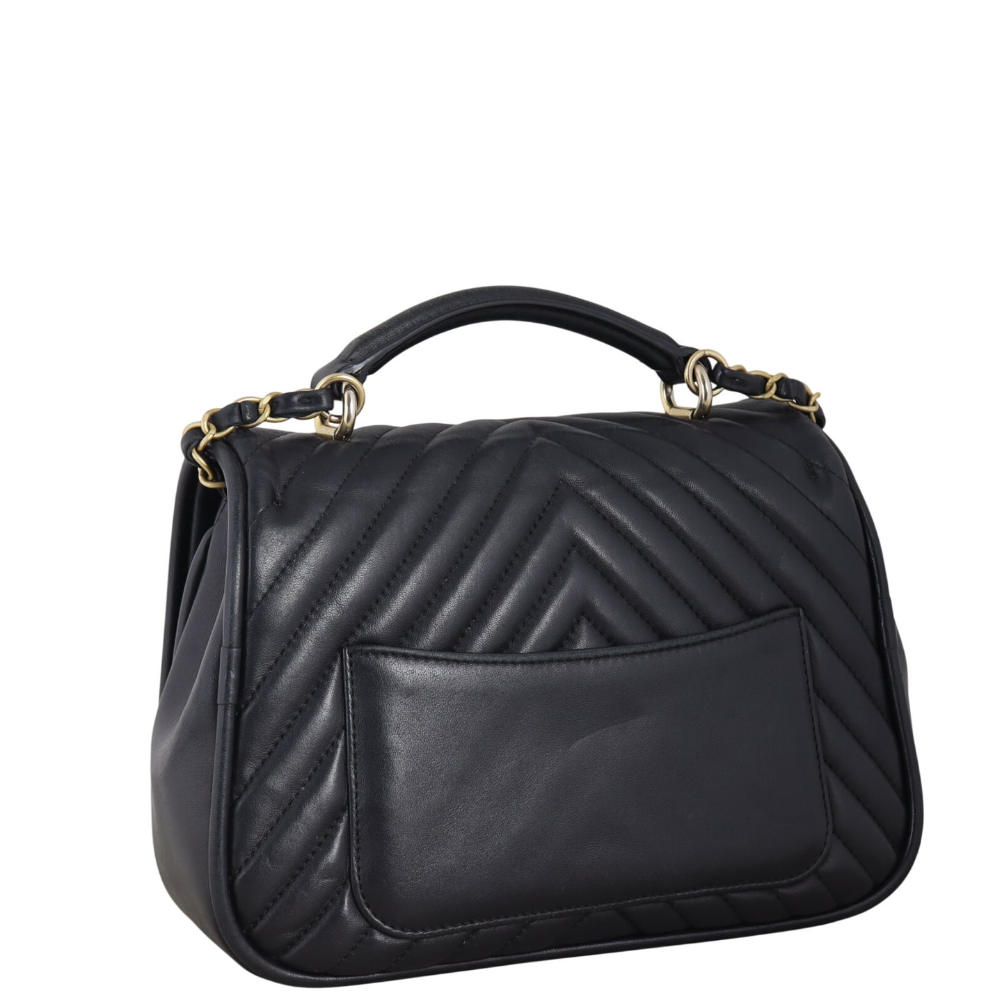 Chanel Chevron Top Handle Bag