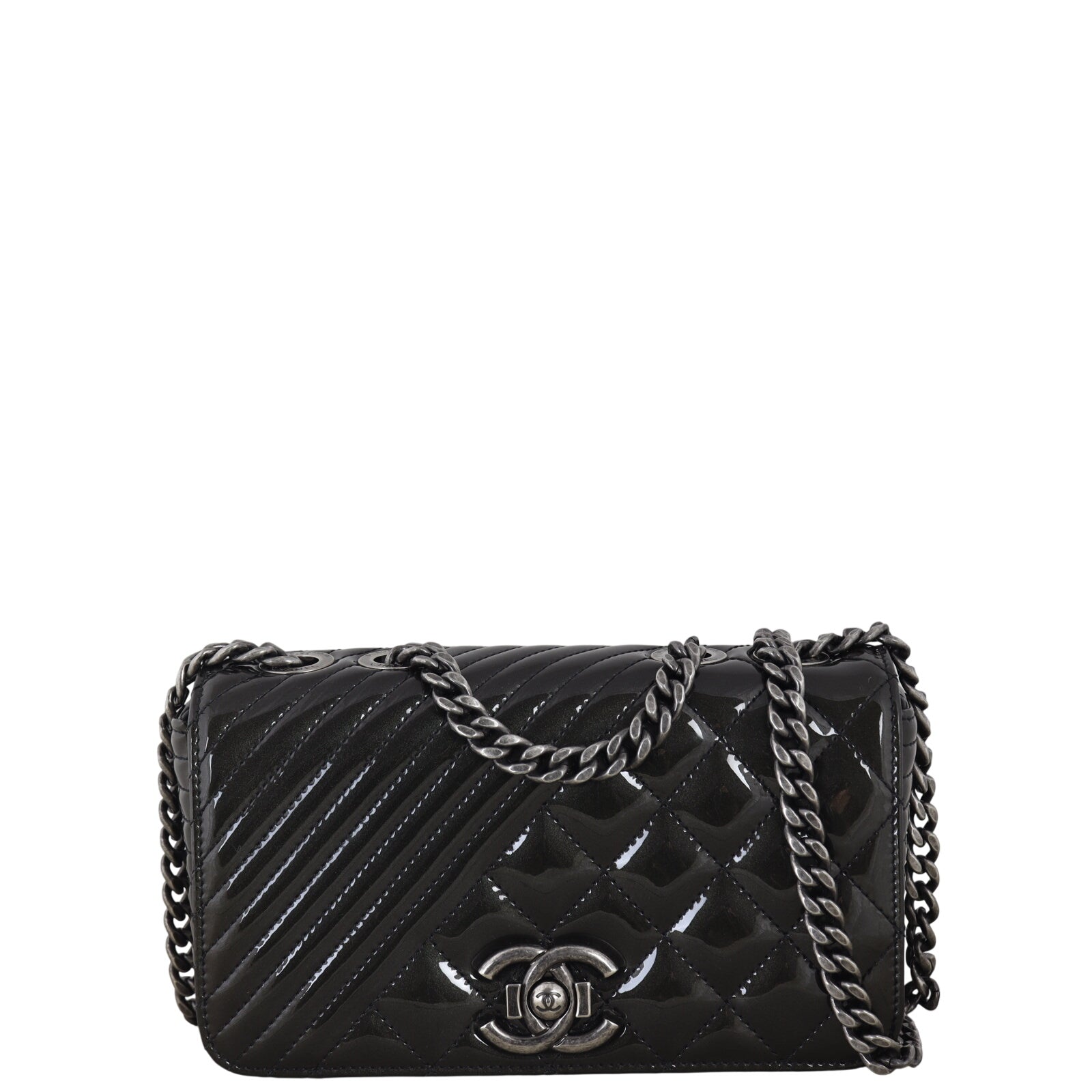 Chanel Coco Boy Flap Bag Small Patent