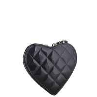 Chanel CC Double Heart Clutch With Chain