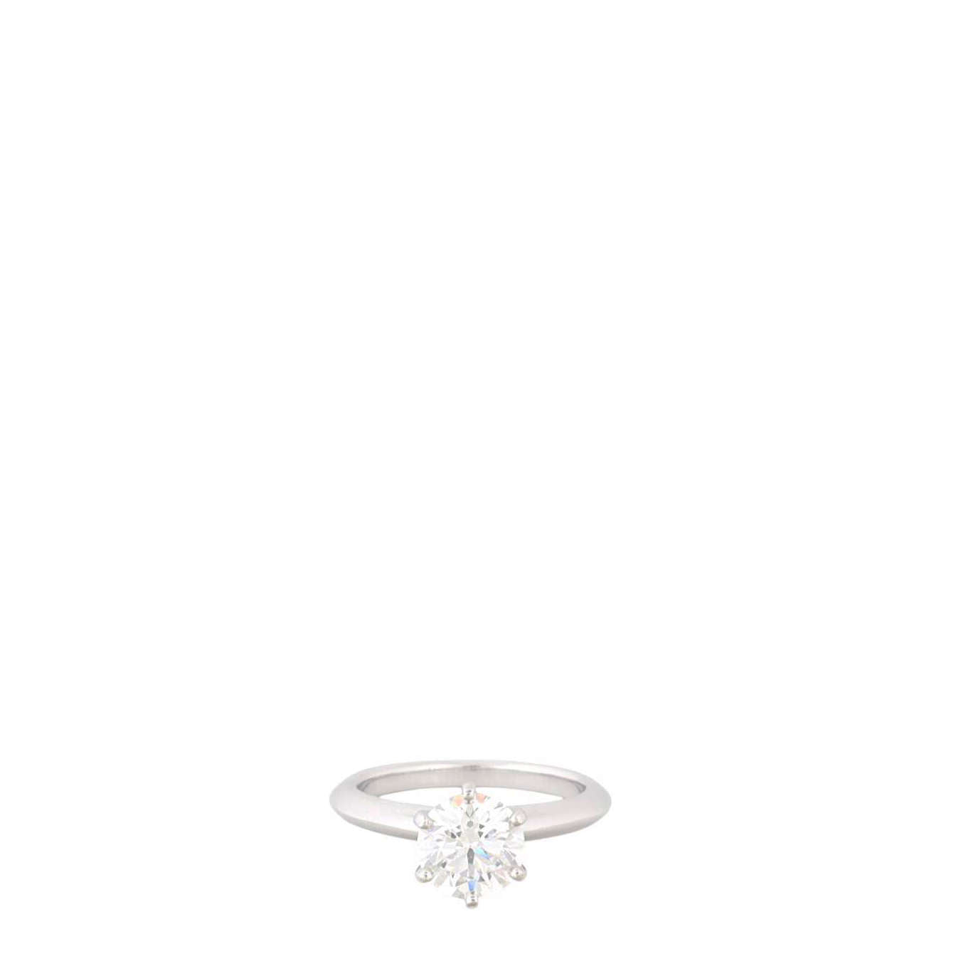 Tiffany & Co Setting Solitaire Diamond Platinum Ring