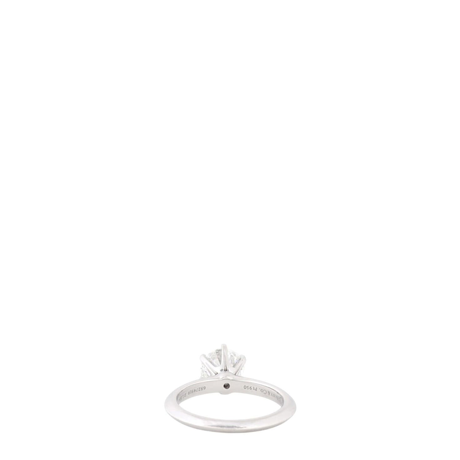 Tiffany & Co Setting Solitaire Diamond Platinum Ring