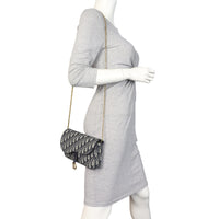 Dior Saddle Pouch Wallet on Chain Oblique