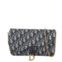 Dior Saddle Pouch Wallet on Chain Oblique