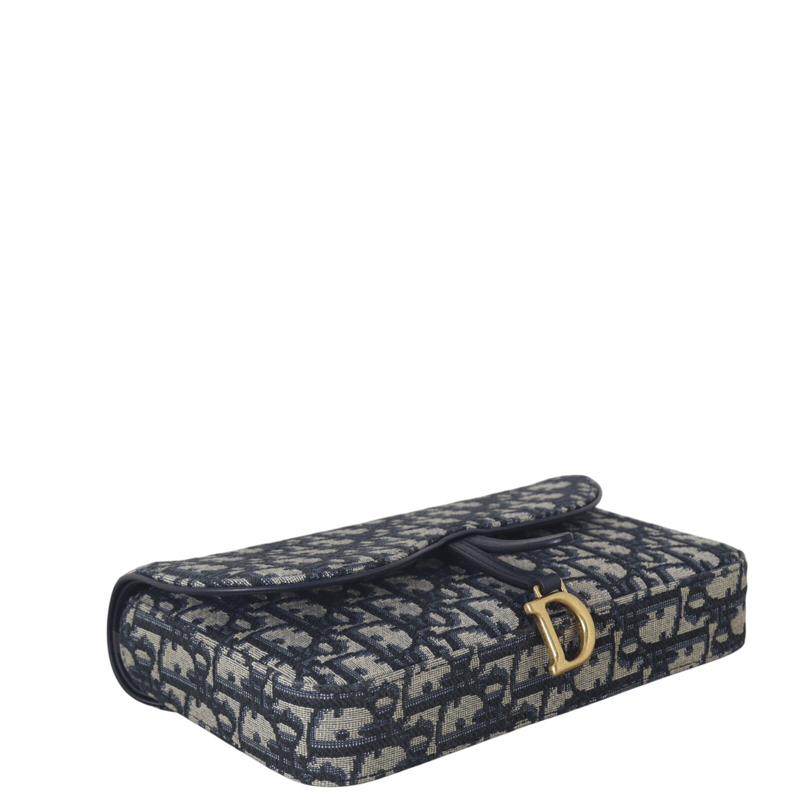 Dior Saddle Pouch Wallet on Chain Oblique