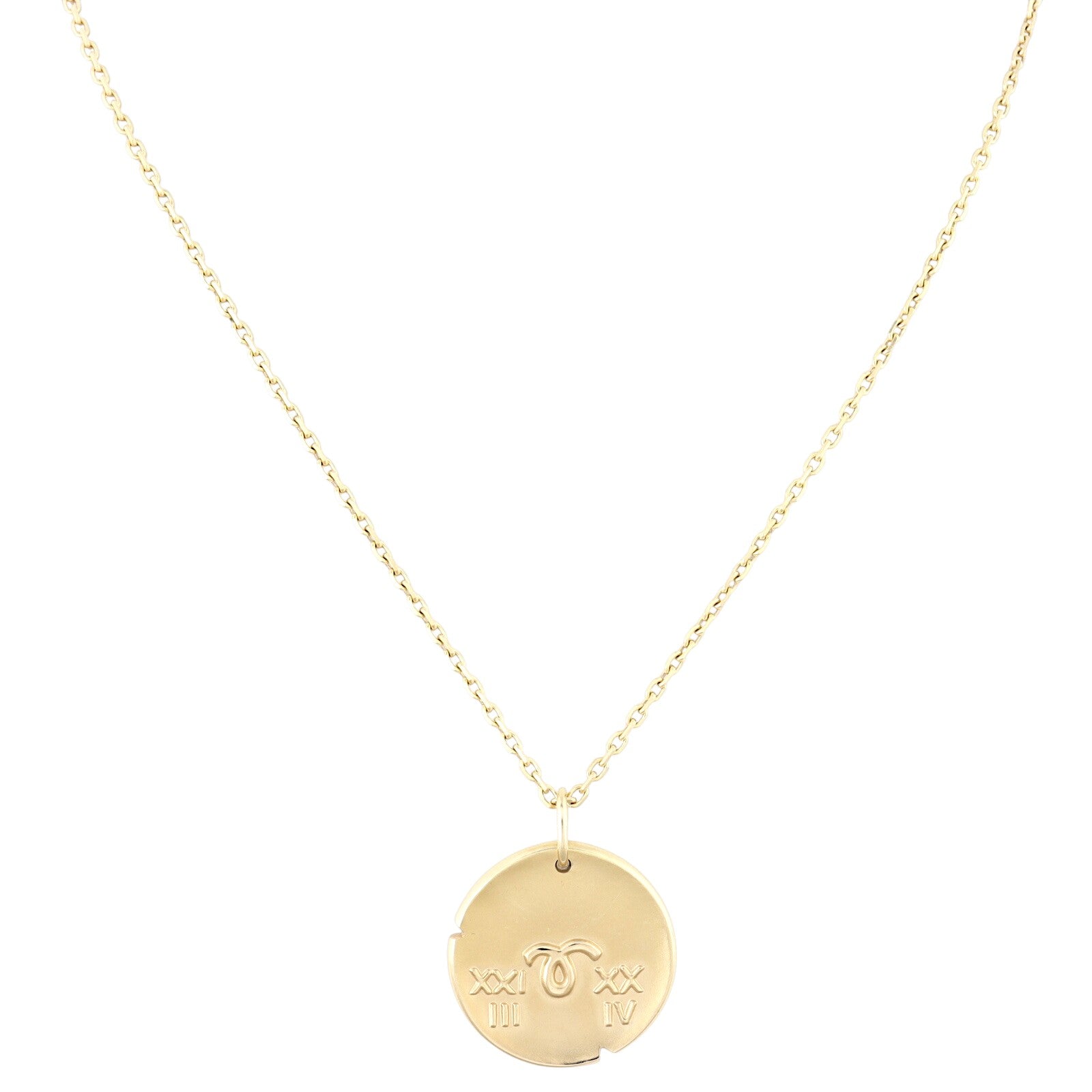 Van Cleef & Arpels Zodiaque Medal Aries 18k Yellow Gold Pendant Necklace