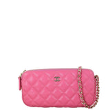 Chanel CC Double Zip Clutch with Chain