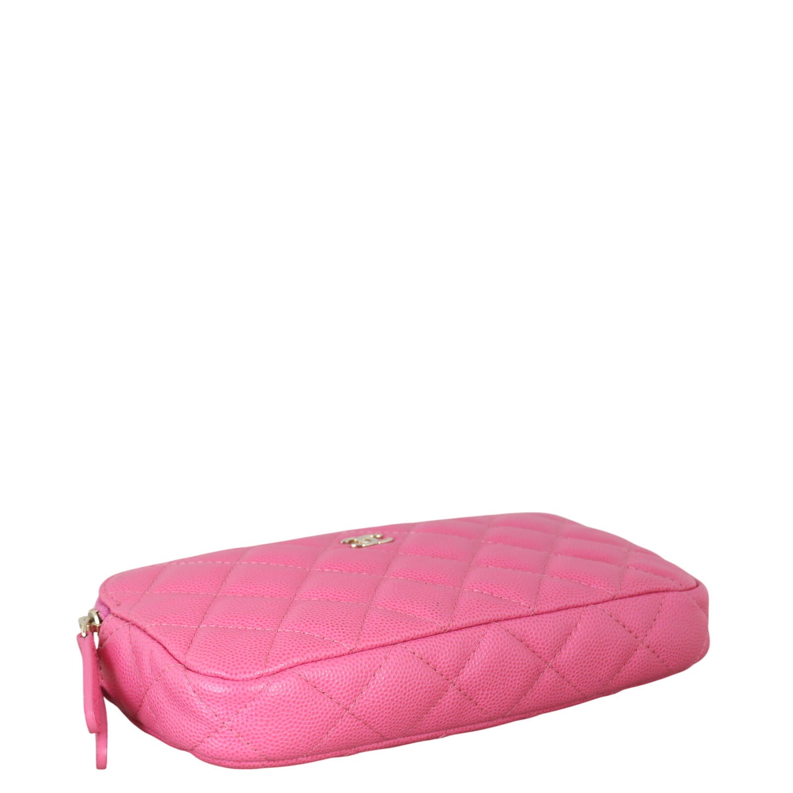 Chanel CC Double Zip Clutch with Chain